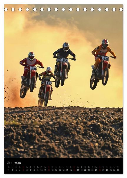 Produktbild: Adrenalin am Limit - Grenzenlose Motocross Action (Tischkalender 2026 DIN A5 hoch), CALVENDO Monatskalender