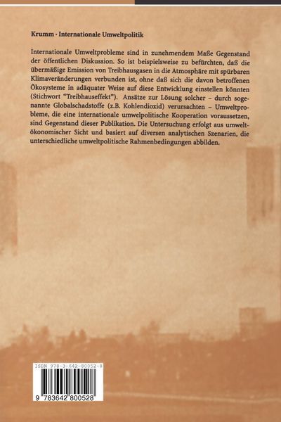 Produktbild: Internationale Umweltpolitik