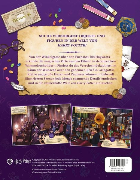 Produktbild: Aus den Filmen zu Harry Potter: Wimmelbuch - Erkunde magische Orte in der Zauberwelt!