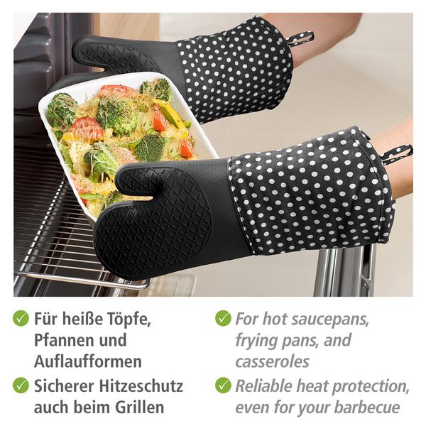 Produktbild: Topfhandschuhe Silikon Schwarz, 1 Paar