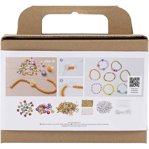 Produktbild: Creativ Company DIY Sets Beads Mini Kreativ Mix Schmuck, Farbenfrohe Armbänder, Kreativ Box