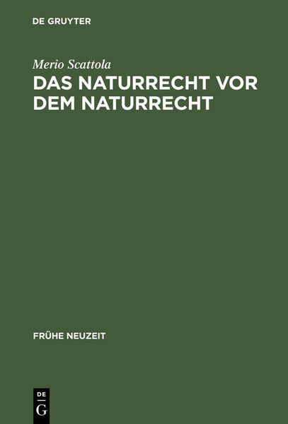 Produktbild: Das Naturrecht vor dem Naturrecht