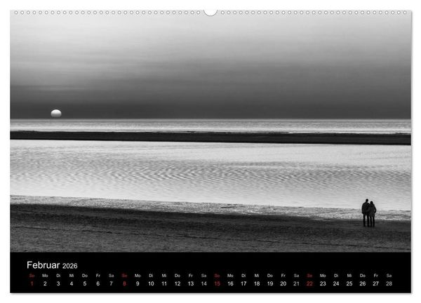 Produktbild: Das Licht in Schwarz und Wei&szlig; (hochwertiger Premium Wandkalender 2026 DIN A2 quer), Kunstdruck in Hochglanz