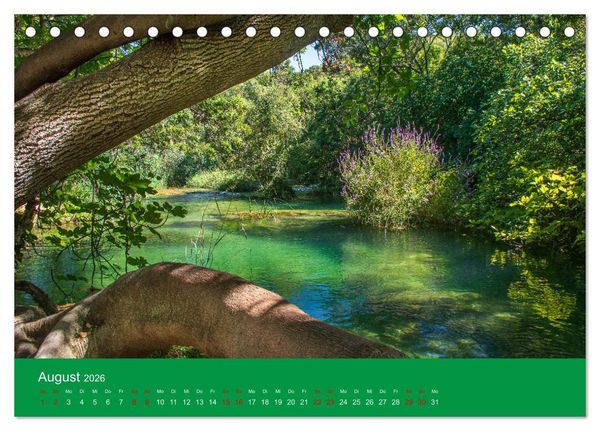 Produktbild: Nationalpark Krka - Wasser-Wunderwelt in Dalmatien (Tischkalender 2026 DIN A5 quer), CALVENDO Monatskalender