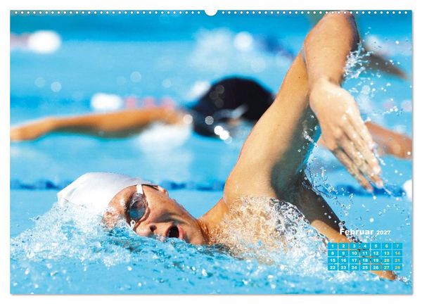 Produktbild: Schwimmen: Sport auf blauen Bahnen (Wandkalender 2027 DIN A2 quer), CALVENDO Monatskalender