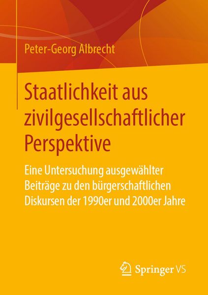 Produktbild: Staatlichkeit aus zivilgesellschaftlicher Perspektive