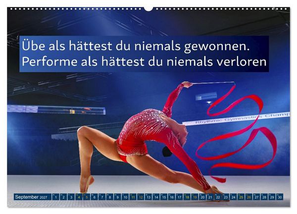 Produktbild: St&auml;rker als gestern &ndash; Sportliche Motivation in Bildern und Spr&uuml;chen (hochwertiger Premium Wandkalender 2027 DIN A2 quer), Kunstdruck in Hochglanz