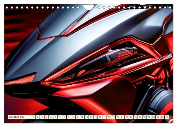 Produktbild: Blickpunkt Motorrad Sch&ouml;nheit im Design (Wandkalender 2026 DIN A4 quer), CALVENDO Monatskalender