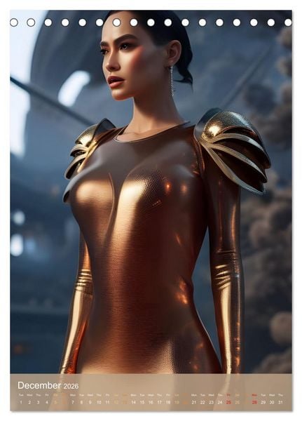 Produktbild: Future Fashion Unveiled (Desk Calendar 2026 DIN A5 portrait), CALVENDO 12 Month DeskCalendar