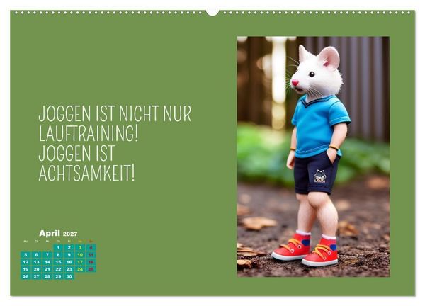 Produktbild: Tierisch motiviert (Wandkalender 2027 DIN A2 quer), CALVENDO Monatskalender