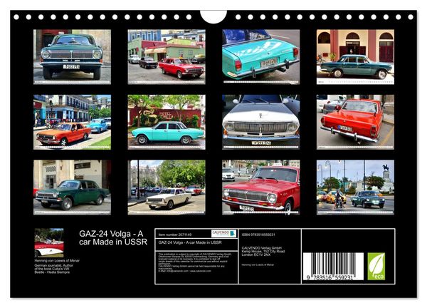 Produktbild: GAZ-24 Volga - A car Made in USSR (Wall Calendar 2026 DIN A4 landscape), CALVENDO 12 Month Wall Calendar
