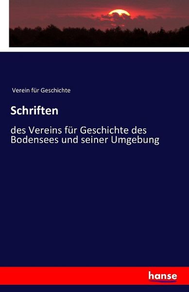Schriften, Taschenbuch von Verein für Geschichte, Hansebooks, 9783741113161