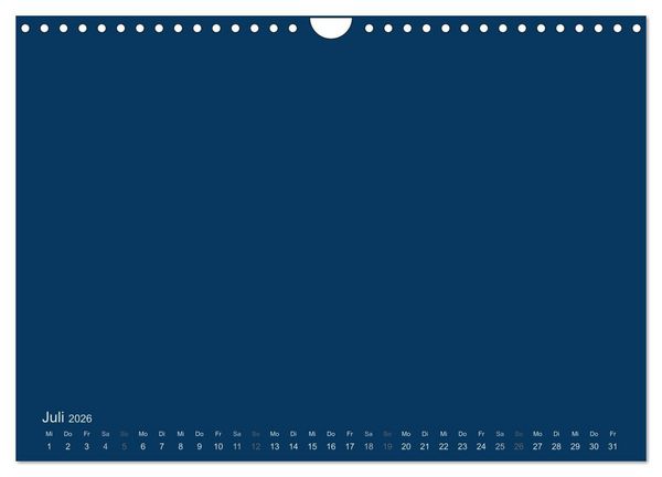 Produktbild: Bastelkalender - Dunkelblau (Wandkalender 2026 DIN A4 quer), CALVENDO Monatskalender