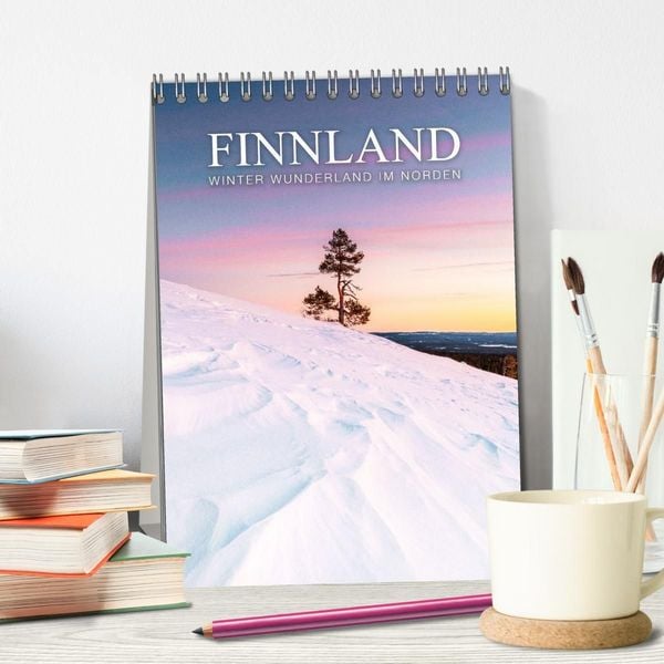 Produktbild: Finnland - Winter Wunderland (Tischkalender 2027 DIN A5 hoch), CALVENDO Monatskalender