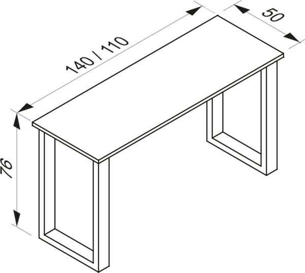 Produktbild: Premium Holz Esstisch K&uuml;chentisch Xona U 110x50