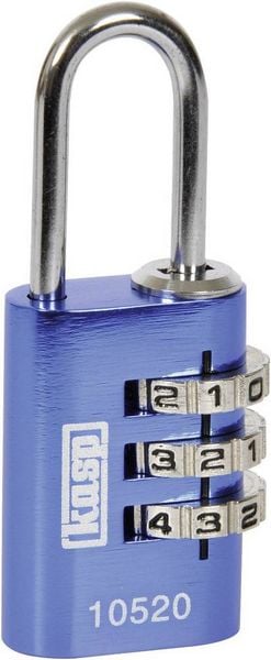 Produktbild: KASP K10520BLUD Vorh&auml;ngeschloss 20mm Blau Zahlenschloss