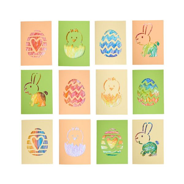 Produktbild: Bastelset - Erstes Malen Kritzelkarten Ostern