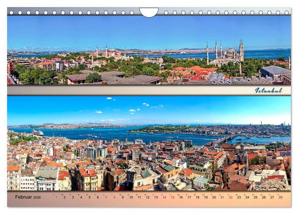 Produktbild: St&auml;dte der Welt, Panoramen (Wandkalender 2026 DIN A4 quer), CALVENDO Monatskalender