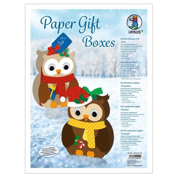 Produktbild: URSUS Geschenktaschen Paper gift boxes, Eulen