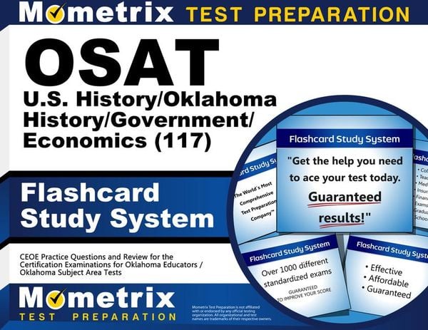Produktbild: OSAT U.S. History/Oklahoma History/Government/Economics (117) Flashcard Study System