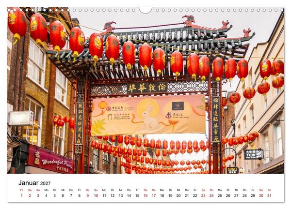 Produktbild: London, bunt und sch&ouml;n! (Wandkalender 2027 DIN A3 quer), CALVENDO Monatskalender
