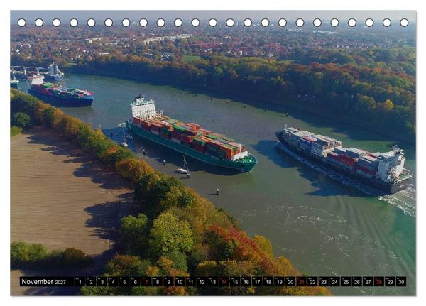 Produktbild: 100 Meter &uuml;ber Grund - Am Nord-Ostsee-Kanal (Tischkalender 2027 DIN A5 quer), CALVENDO Monatskalender