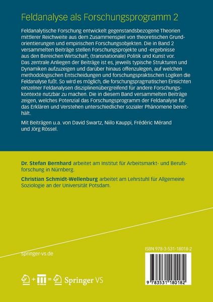 Produktbild: Feldanalyse als Forschungsprogramm 2