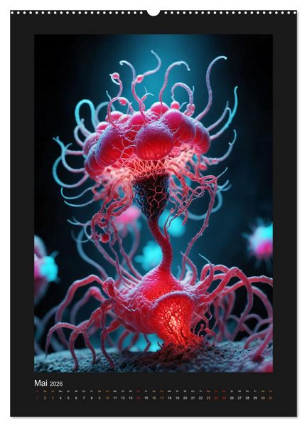 Produktbild: Leuchtende Mikrokosmen (hochwertiger Premium Wandkalender 2026 DIN A2 hoch), Kunstdruck in Hochglanz
