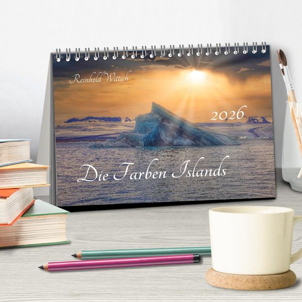 Produktbild: Die Farben Islands (Tischkalender 2026 DIN A5 quer), CALVENDO Monatskalender