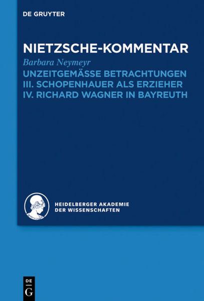 Produktbild: Kommentar zu Nietzsches "Unzeitgem&auml;ssen Betrachtungen"