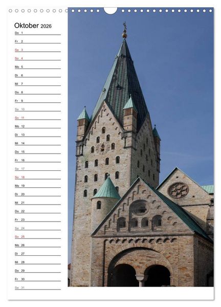 Produktbild: Streifz&uuml;ge durch Paderborn (Wandkalender 2026 DIN A3 hoch), CALVENDO Monatskalender