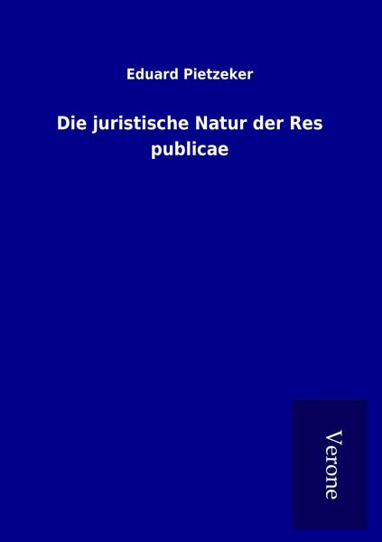 Produktbild: Die juristische Natur der Res publicae