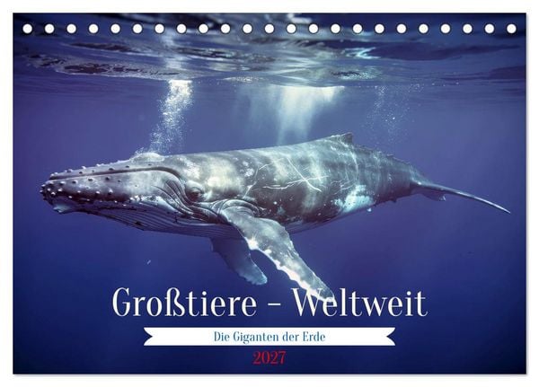 Produktbild: Gro&szlig;tiere - Weltweit (Tischkalender 2027 DIN A5 quer), CALVENDO Monatskalender