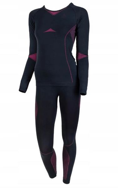 Produktbild: ODLO Set long FUNDAMENTALS PERFORMANCE WARM, dark sapphire - beetroot purple, Gr&ouml;&szlig;e M