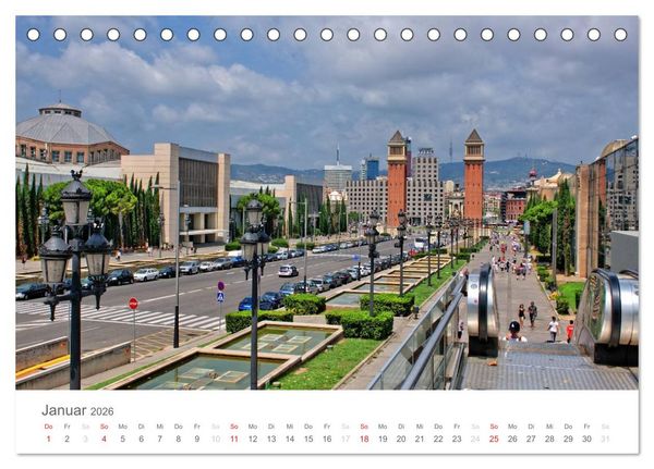 Produktbild: Barcelona im Auge der Kamera (Tischkalender 2026 DIN A5 quer), CALVENDO Monatskalender