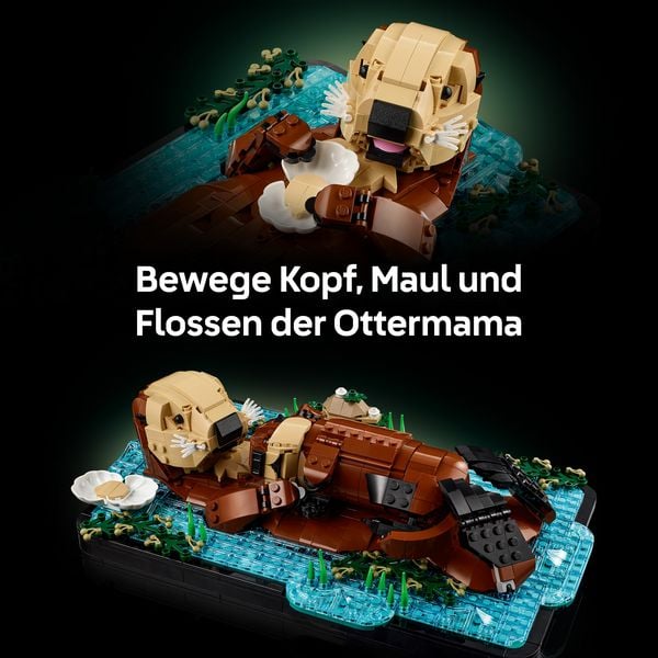 Produktbild: LEGO Ideas 21366 Schwimmende Otter, 3D Modellbau mit Tierfigur
