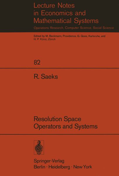 Produktbild: Resolution Space, Operators and Systems