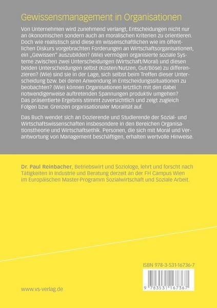 Produktbild: Gewissensmanagement in Organisationen