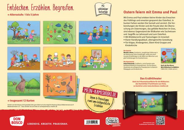 Produktbild: Ostern feiern mit Emma und Paul. Kamishibai Bildkartenset.