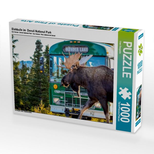 Produktbild: CALVENDO Puzzle Elchbulle im Denali National Park | 1000 Teile Lege-Gr&ouml;&szlig;e 64x48cm Foto-Puzzle f&uuml;r gl&uuml;ckliche Stunden