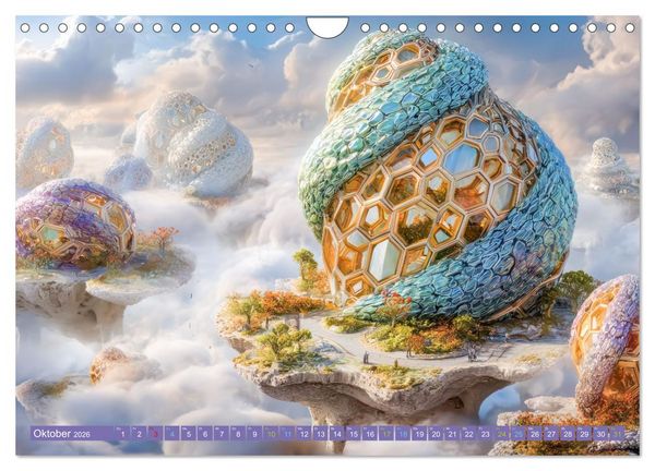 Produktbild: Surreale wunderliche Landschaften - Kreativwerke (Wandkalender 2026 DIN A4 quer), CALVENDO Monatskalender