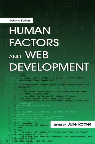 Produktbild: Human Factors and Web Development