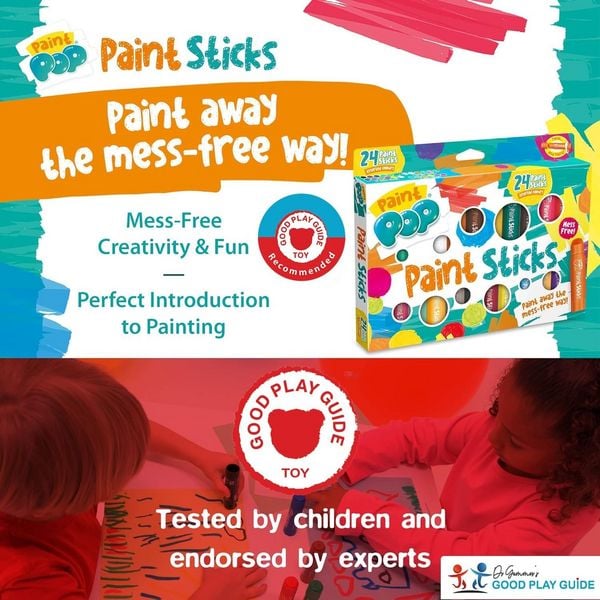 Produktbild: Paint Pop: Paint Sticks 24-Pack (klassische Farben)