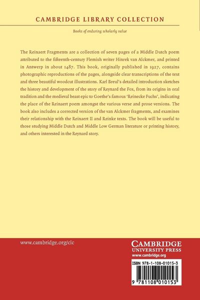 Produktbild: The Cambridge Reinaert Fragments