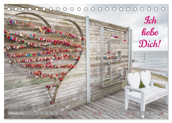 Produktbild: Liebesschl&ouml;sser, Ich liebe Dich (Tischkalender 2026 DIN A5 quer), CALVENDO Monatskalender