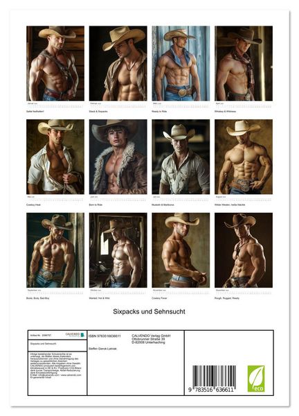 Produktbild: Sixpacks und Sehnsucht (Wandkalender 2026 DIN A4 hoch), CALVENDO Monatskalender