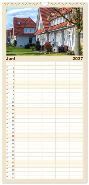 Produktbild: Familienplaner 2027 - Bottroper Stadtansichten mit 5 Spalten (Wandkalender, 21 x 45 cm) CALVENDO