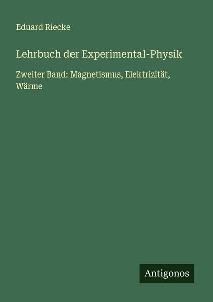 Produktbild: Lehrbuch der Experimental-Physik
