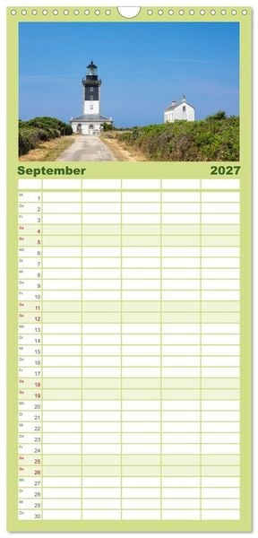 Produktbild: Familienplaner 2027 - Morbihan - Eine Entdeckungsreise in den S&uuml;den der Bretagne mit 5 Spalten (Wandkalender, 21 x 45 cm) CALVENDO