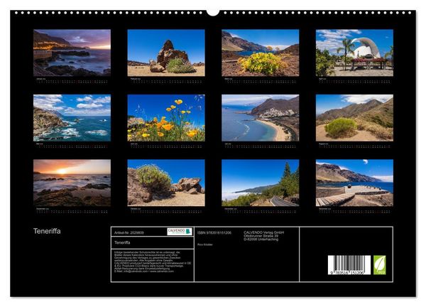 Produktbild: Teneriffa (hochwertiger Premium Wandkalender 2026 DIN A2 quer), Kunstdruck in Hochglanz